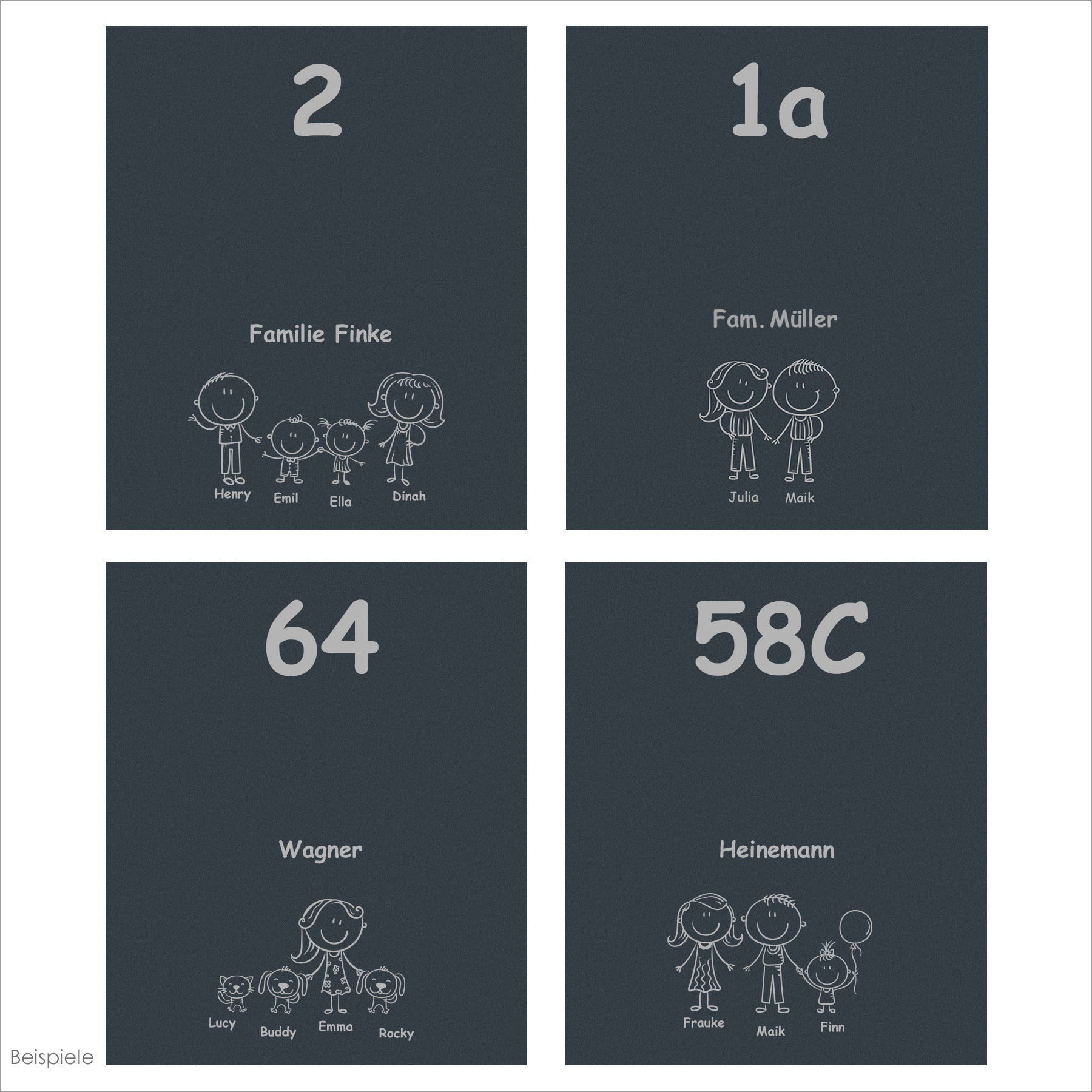 Briefkasten Box 111 Nf14b anthrazit personalisiert