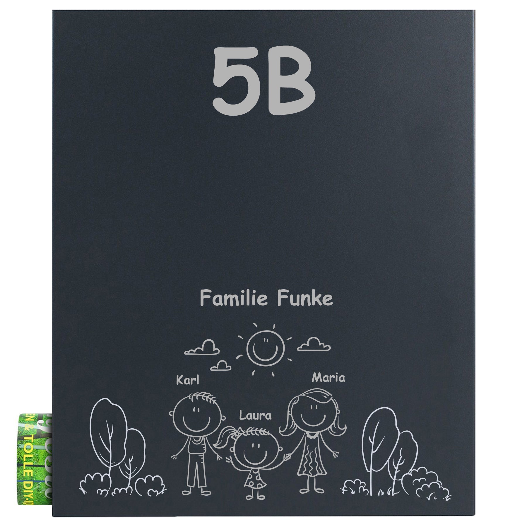 Briefkasten Box 111 Nf14a anthrazit personalisiert