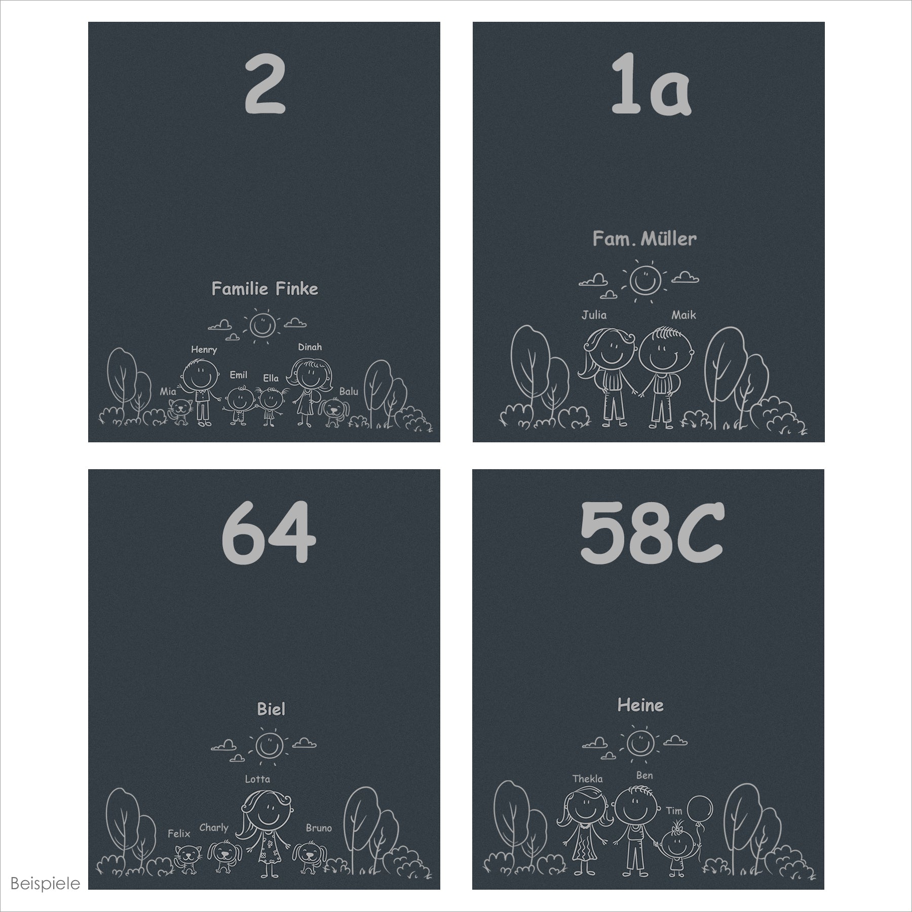 Briefkasten Box 111 Nf14a anthrazit personalisiert