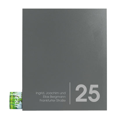 Briefkasten Box 111 Nf72a basalt-grau personalisiert