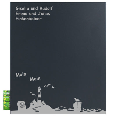 Briefkasten Box 111 Nf11a anthrazit personalisiert