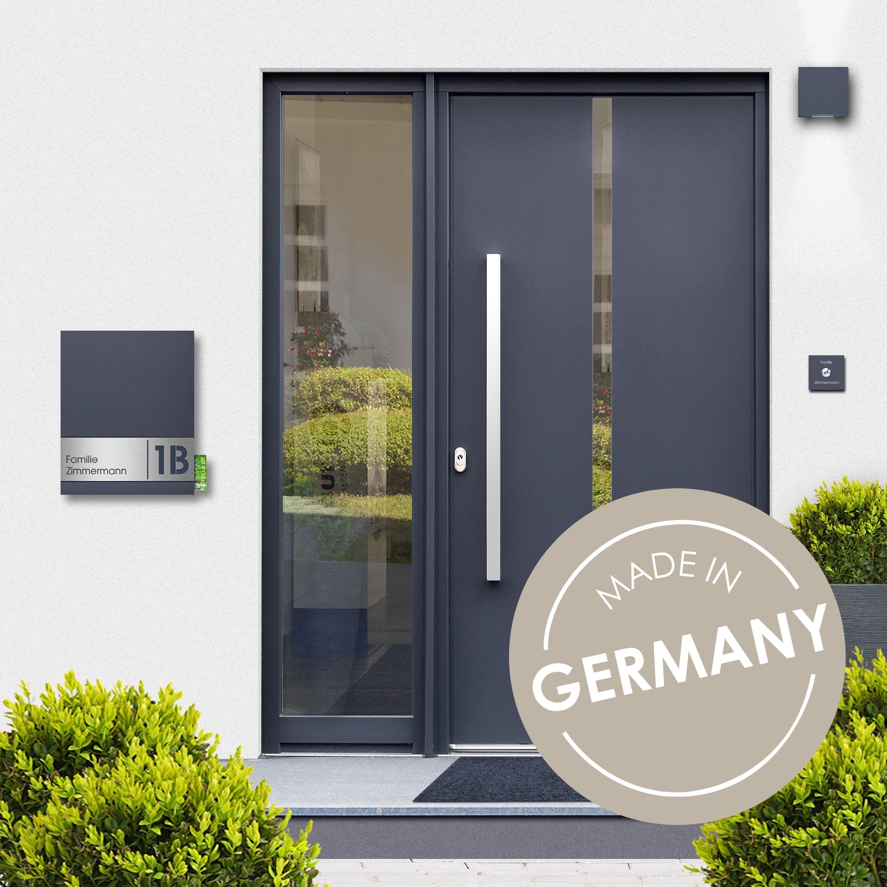 Briefkasten Box 111r Stick330 anthrazit personalisiert