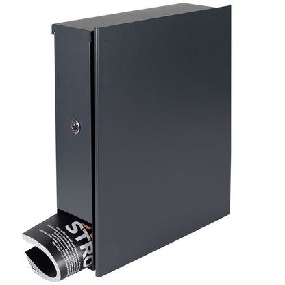 B-Ware Box 111R Design-Briefkasten mit Zeitungsfach anthrazit-grau (RAL 7016)