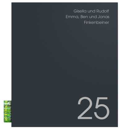 Briefkasten Box 116 Nb anthrazit personalisiert