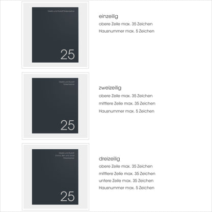 Briefkasten Box 116 Nb anthrazit personalisiert