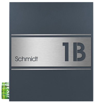 Briefkasten Box 141 Stick335 anthrazit personalisiert