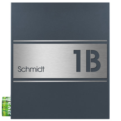 Briefkasten Box 141 Stick335 anthrazit personalisiert