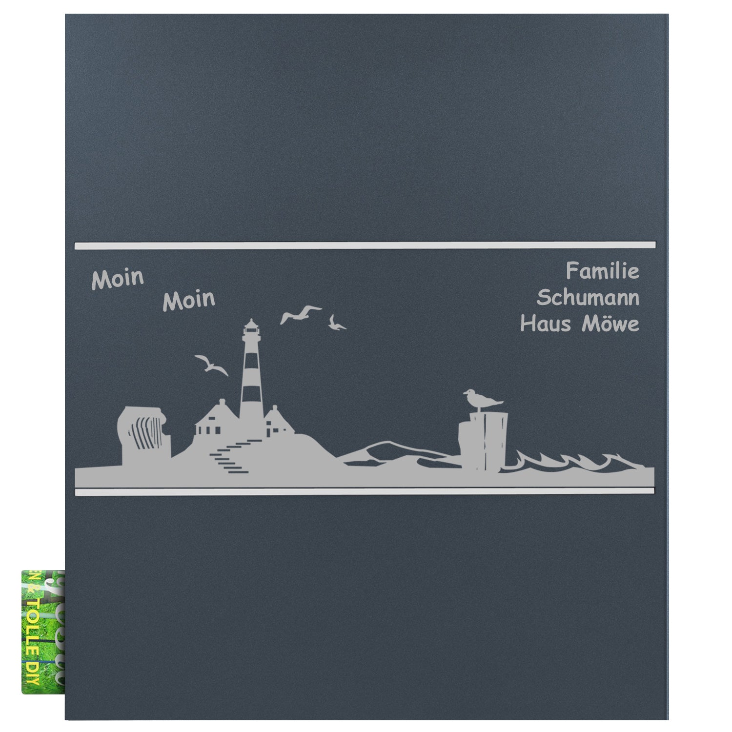 Briefkasten Box 141 Nf11d anthrazit personalisiert