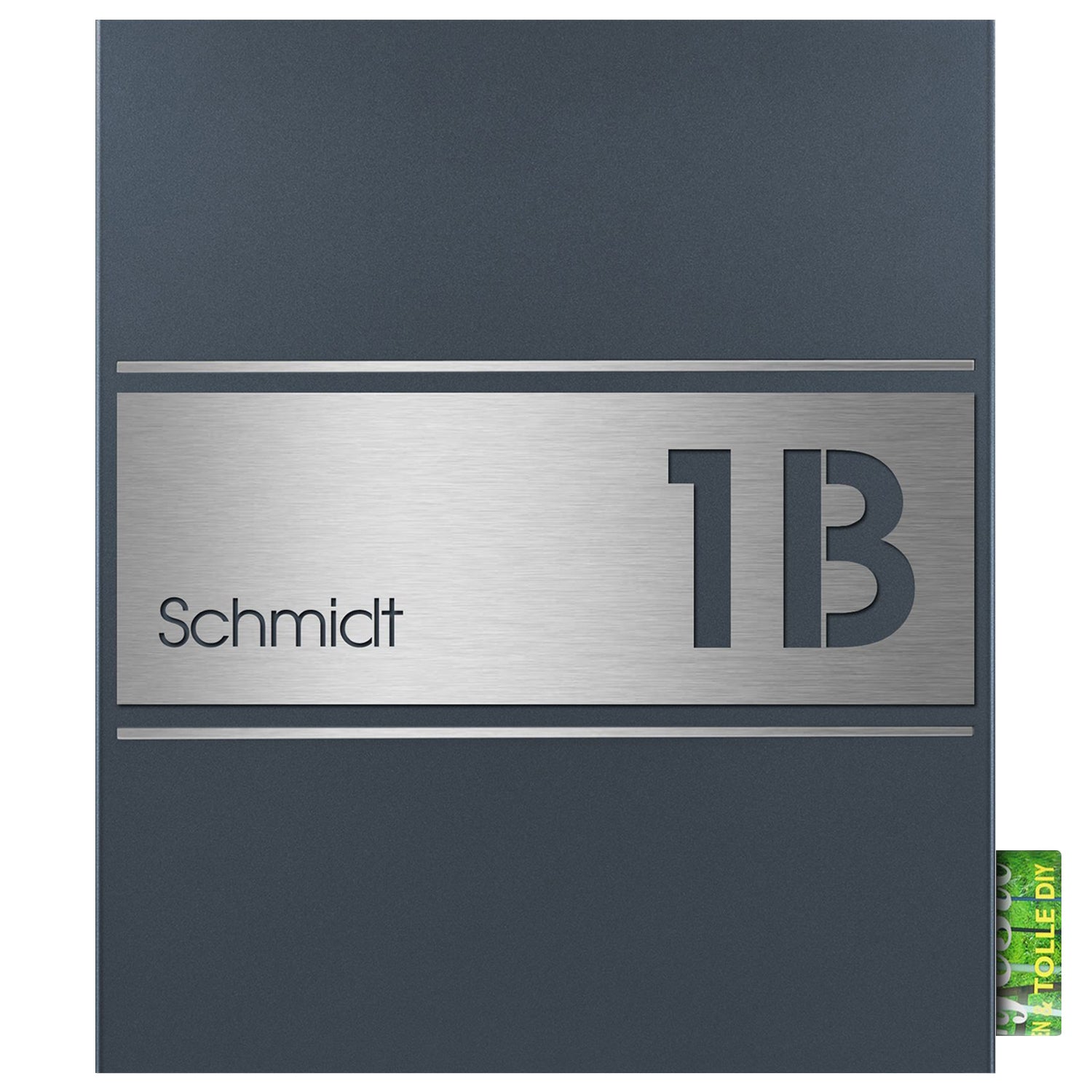 Briefkasten Box 141r Stick335 anthrazit personalisiert
