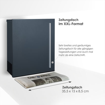 Box 210 Design-Briefkasten XXL anthrazit