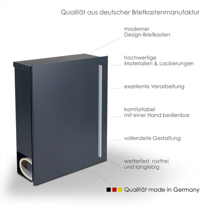 Box 210 Design-Briefkasten XXL anthrazit