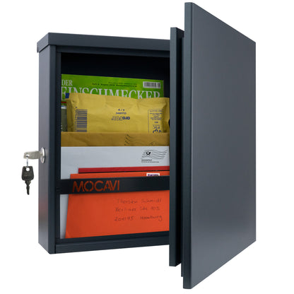 Premium Box 600R Briefkasten anthrazit (RAL 7016) mit Zeitungsfach