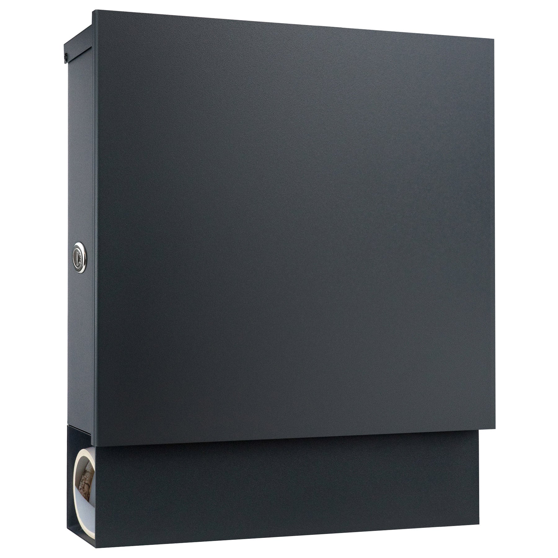 Premium Box 600R Briefkasten anthrazit (RAL 7016) mit Zeitungsfach