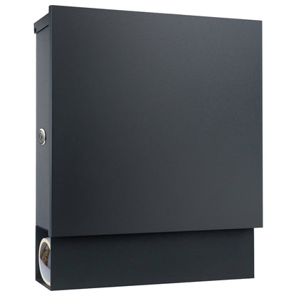 Premium Box 600R Briefkasten anthrazit (RAL 7016) mit Zeitungsfach