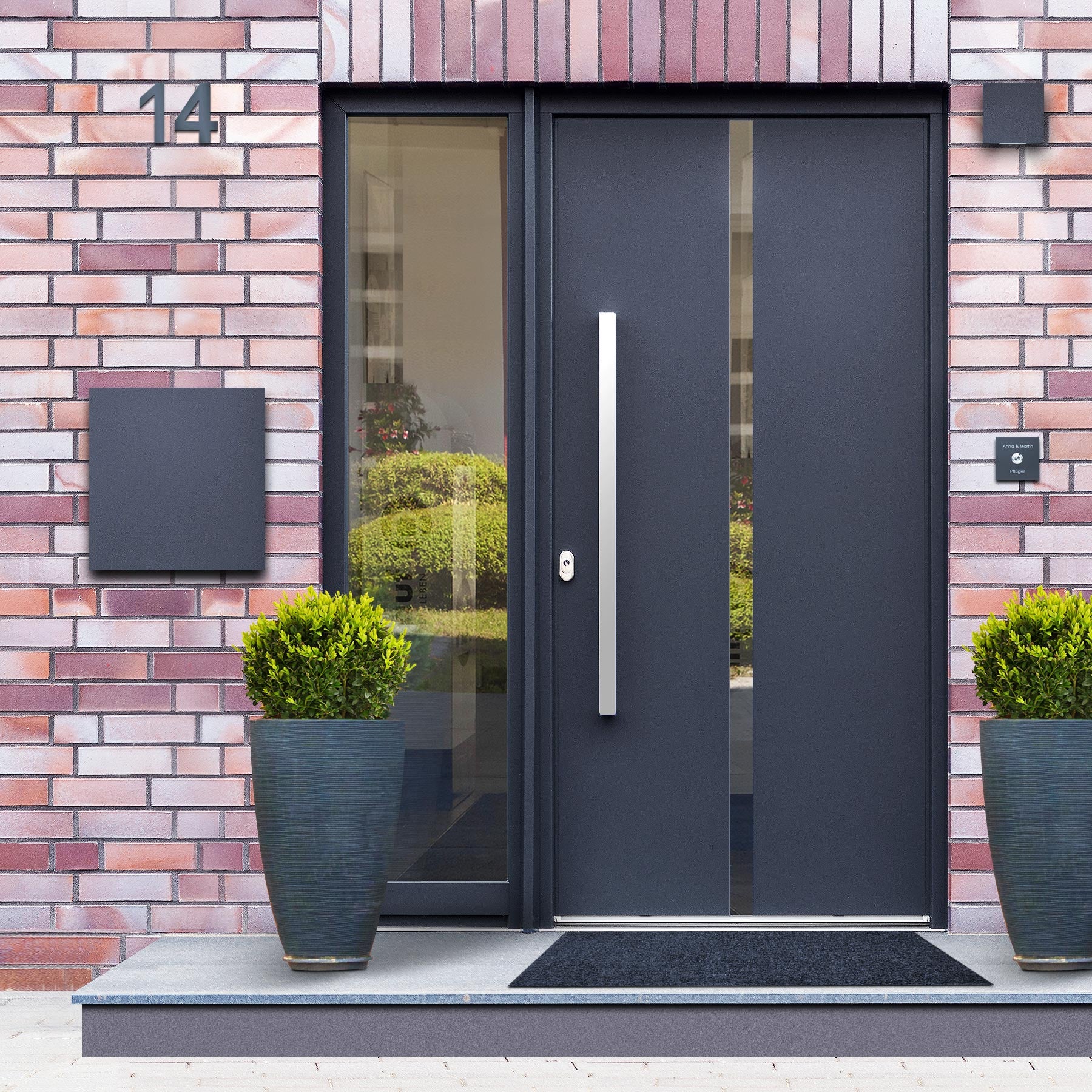 Premium Box 670R Design-Briefkasten anthrazit (RAL 7016)