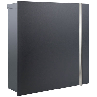 Premium Box 680 Design-Briefkasten anthrazit (RAL 7016) mit Edelstahl-Griff