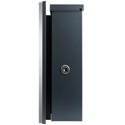 Premium Box 680 Design-Briefkasten anthrazit (RAL 7016) mit Edelstahl-Griff