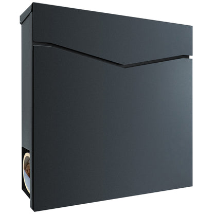 Box 710 Design-Briefkasten mit Zeitungsfach anthrazit RAL 7016