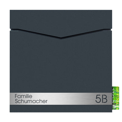 Postkasten mit Edelstahl Personalisierung Box 710