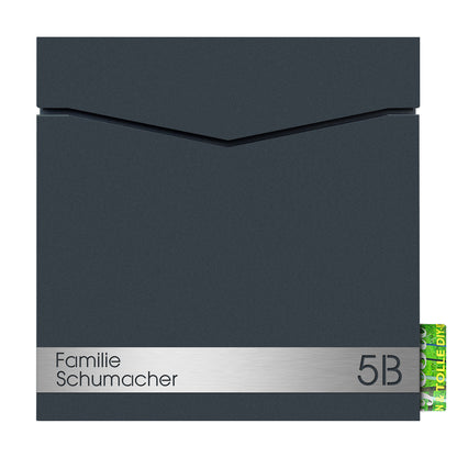 Postkasten mit Edelstahl Personalisierung Box 710