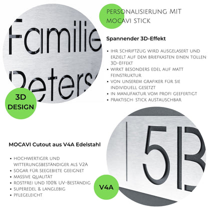 Edelstahl V4A schöner 3-D Effekt