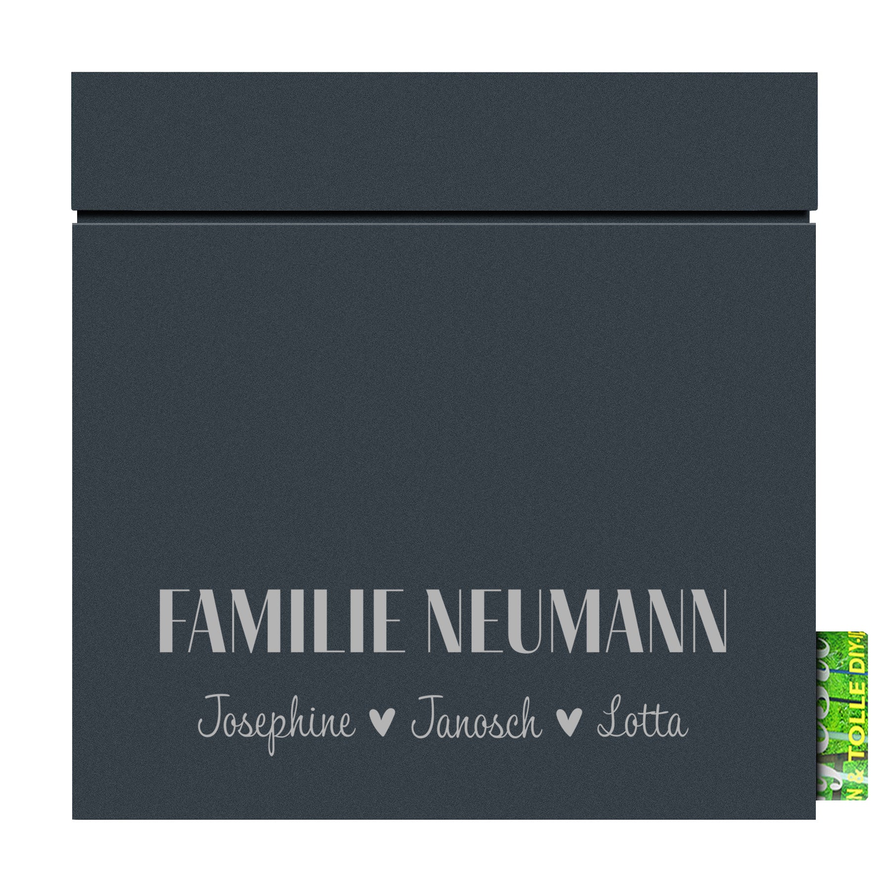 Herzliche Personalisierung Box 713 anthrazit