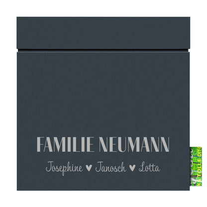 Herzliche Personalisierung Box 713 anthrazit