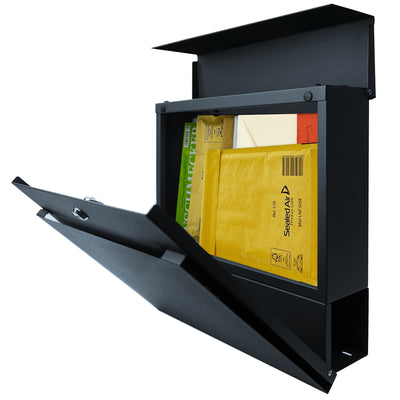 Design-Wandbriefkasten mit sehr viel Fassungsvermögen