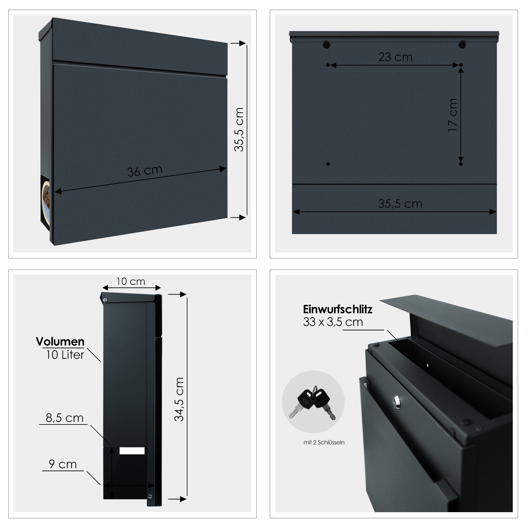 Maße und Lieferumfang Box 713