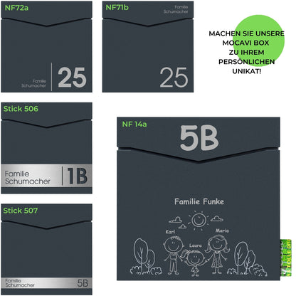 B-Ware MOCAVI Box 713 Briefkasten mit Zeitungsfach weiss