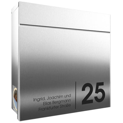 Briefkasten Box 713 Nf72a Edelstahl personalisiert