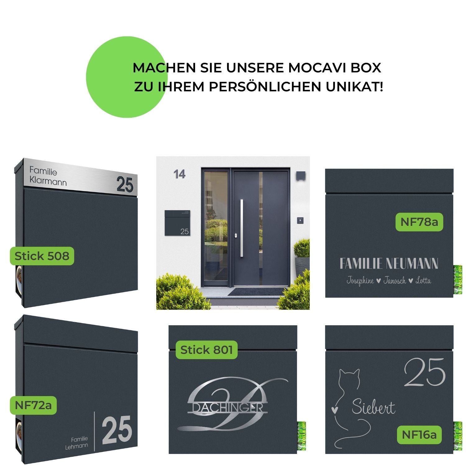 Briefkasten Box 713 Nf72a Edelstahl personalisiert