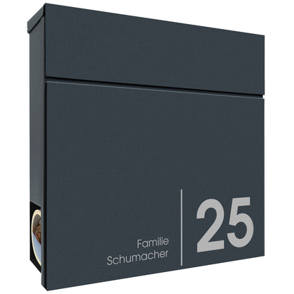 Box 715 Postkasten mit Name und Hausnummer