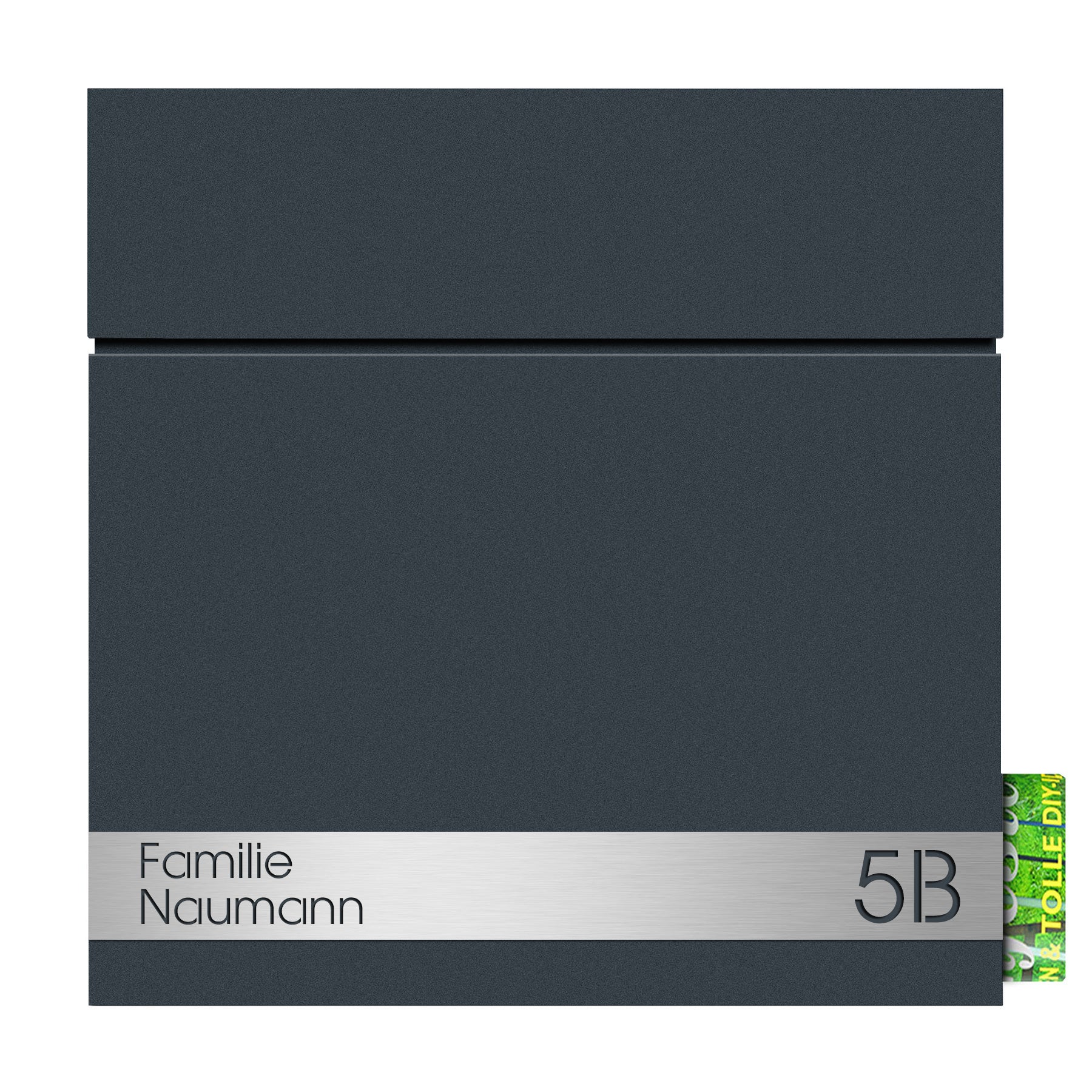 Edelstahl-Personalisierung Box 715 anthrazit Postkasten