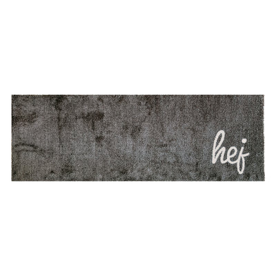 Fußmatte Cushel Hej anthrazit 35x100