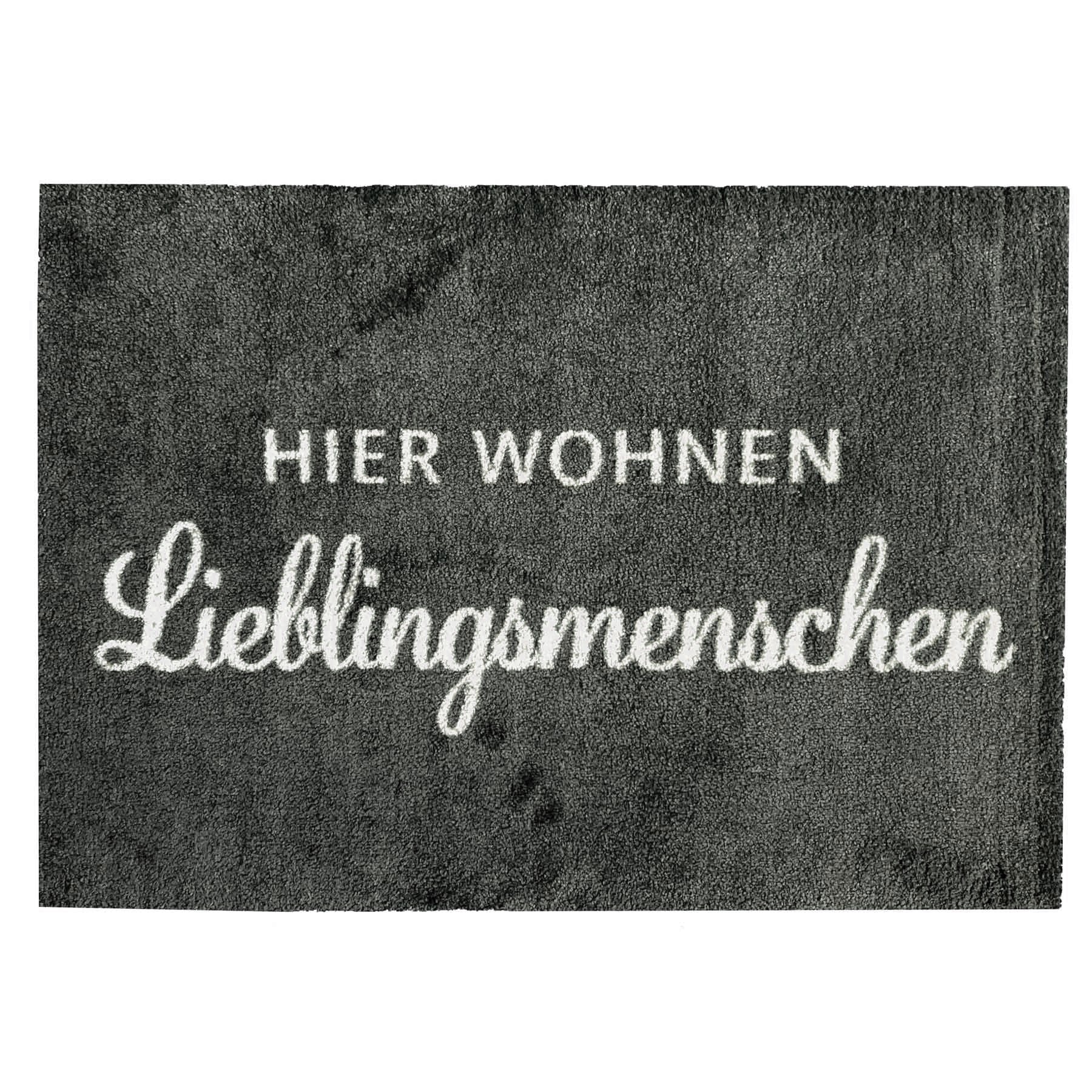 Fußmatte 50x70 Cushel- hier wohnen anthrazit