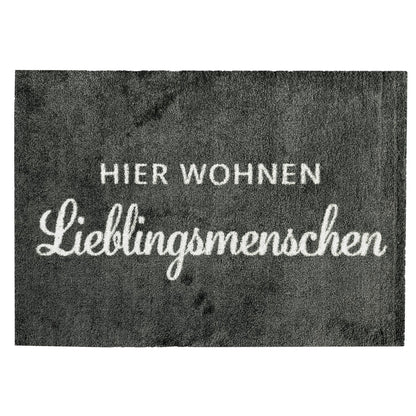 Fußmatte 50x70 Cushel- hier wohnen anthrazit
