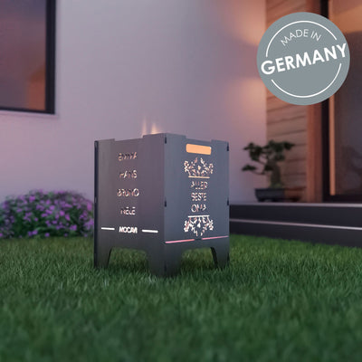Edelstahl Feuerkorb Beste 52 cm | 3 mm V2A personalisiert