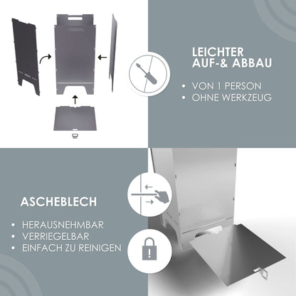 Edelstahl Feuerkorb Beste 52 cm | 3 mm V2A personalisiert