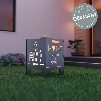 Edelstahl Feuerkorb Home 52 cm | 3 mm V2A personalisiert