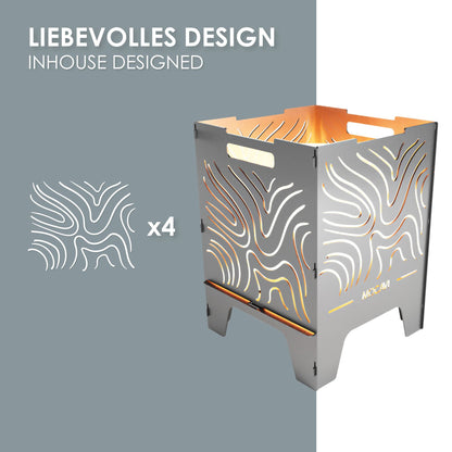 Edelstahl Feuerkorb Lines 52 cm | 3 mm V2A