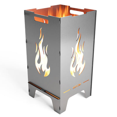 Edelstahl Feuertonne Flamme 73 cm | 3 mm V2A