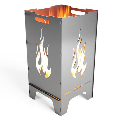 Edelstahl Feuertonne Flamme 73 cm | 3 mm V2A