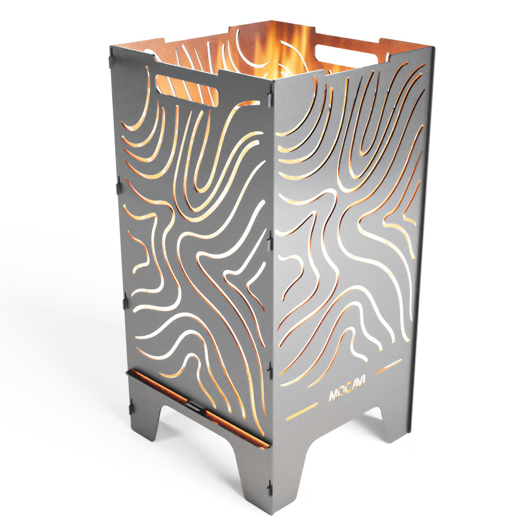 Edelstahl Feuertonne Lines 73 cm | 3 mm V2A