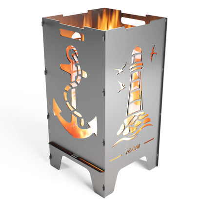 Edelstahl Feuertonne Maritim 73 cm | 3 mm V2A