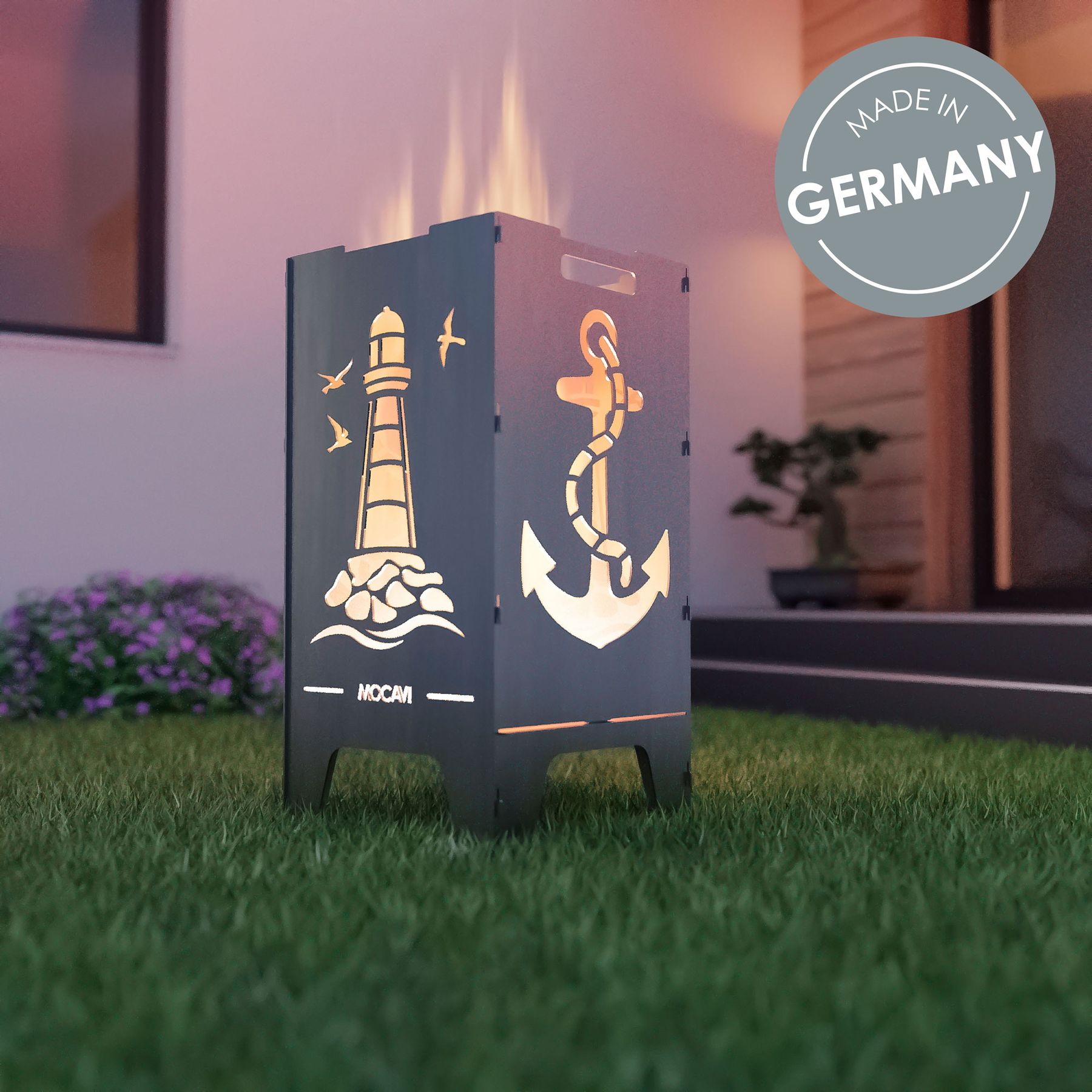 Edelstahl Feuertonne Maritim 73 cm | 3 mm V2A