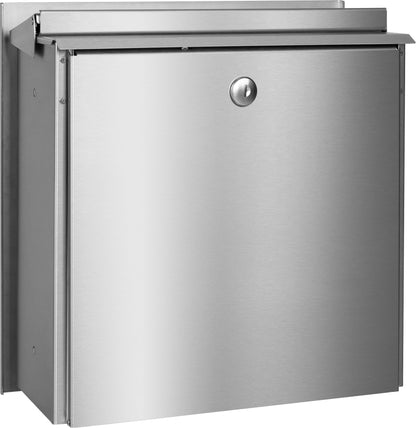 moderner Zaunbriefkasten aus Edelstahl