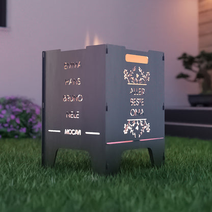 Feuerkorb Beste 52 cm | 3 mm Stahl personalisiert