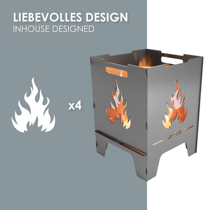 Feuerkorb Flamme 52 cm | 3 mm Stahl