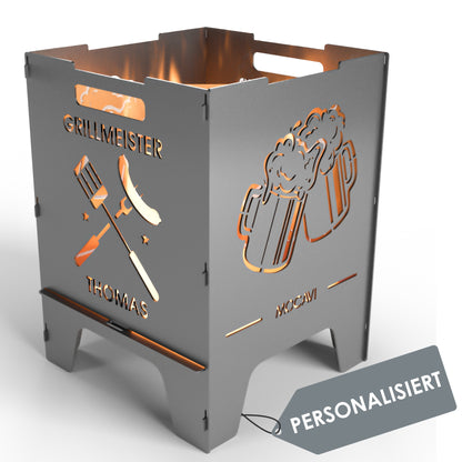 Feuerkorb Grillen 52 cm | 3 mm Stahl personalisiert